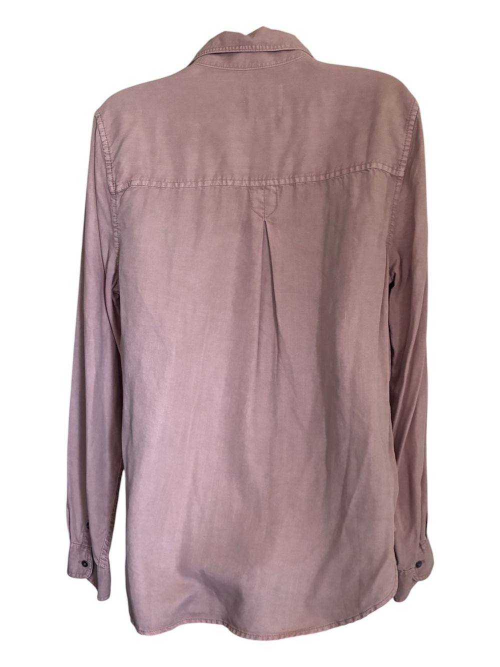 American Eagle Boyfriend Utility Washed Mauve Button Utility Cargo Shirt Sz M - Picture 6 of 10